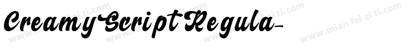 Creamy Script Regula字体转换